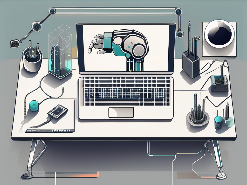 Various ai tools such as a robotic arm