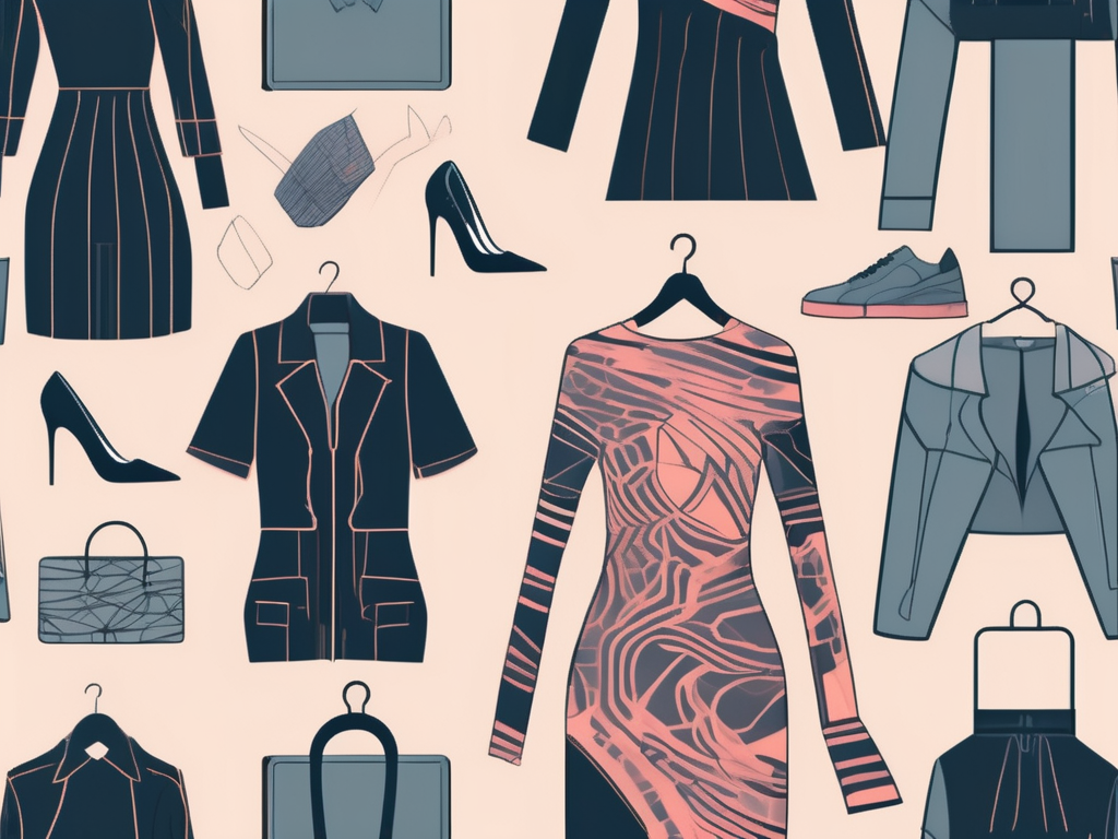 Various ai-generated fashion items like dresses